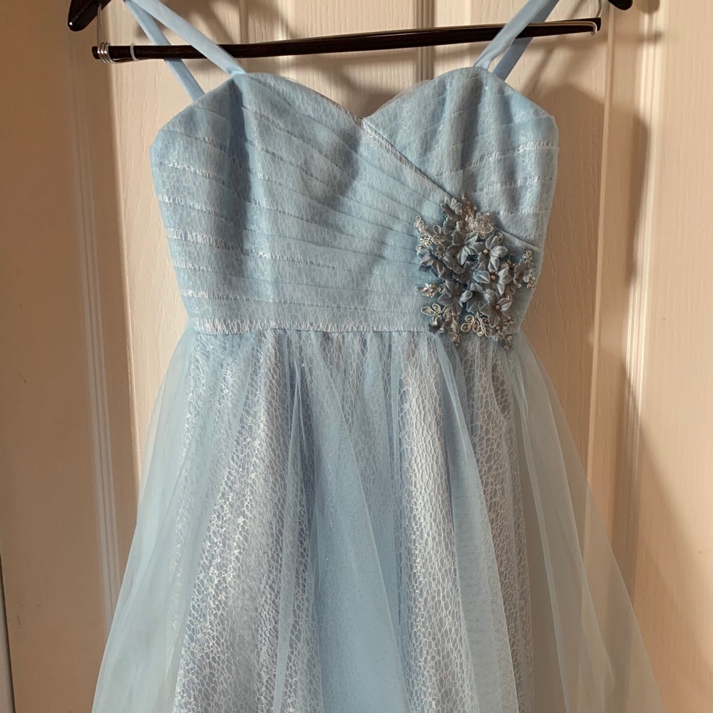 Baby blue party dress